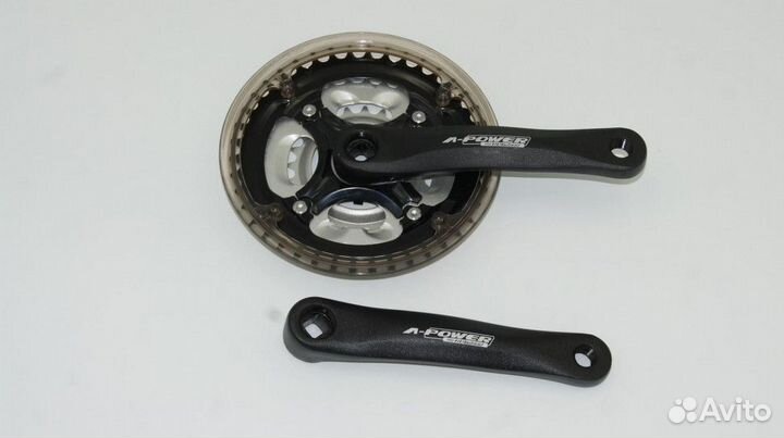 Шатуны 3зв 42-34-24зуб-шатуны 170мм черные с цветн