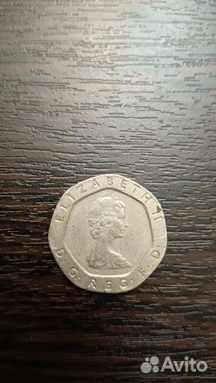 Монета 20 пенсов.Великобритания.1982 г