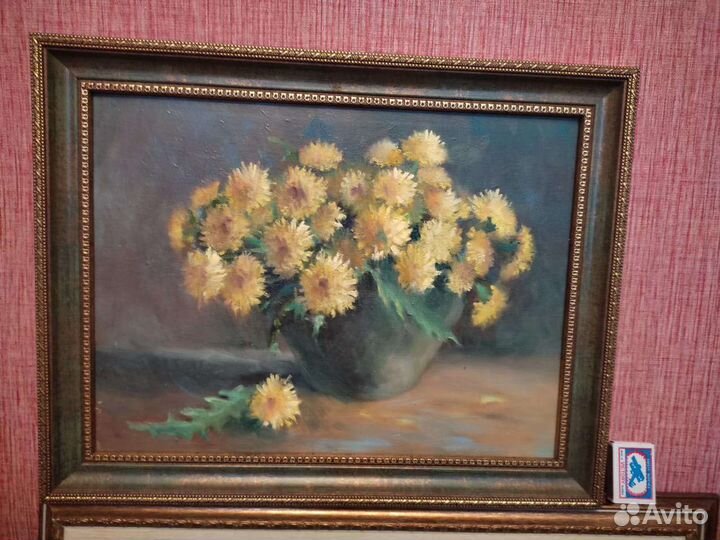 Картина маслом Одуванчикм