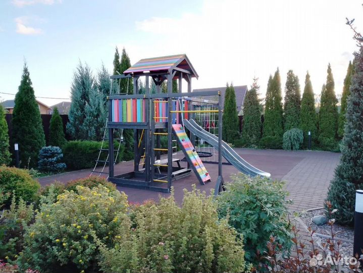 Игровые деревянные площадки для детей