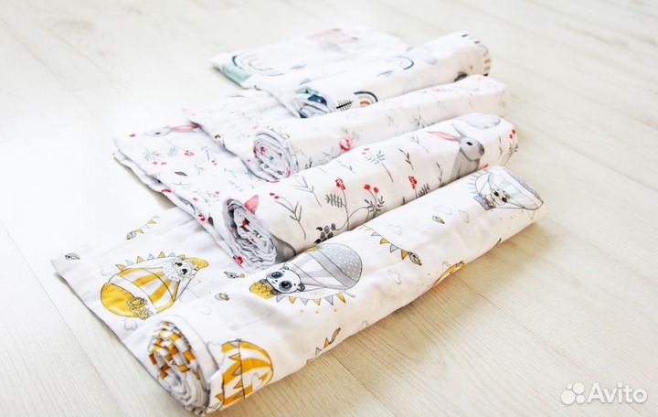 Муслиновые пледы и пеленки