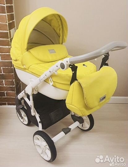 Коляска 2 в 1 эко кожа + автолюлька