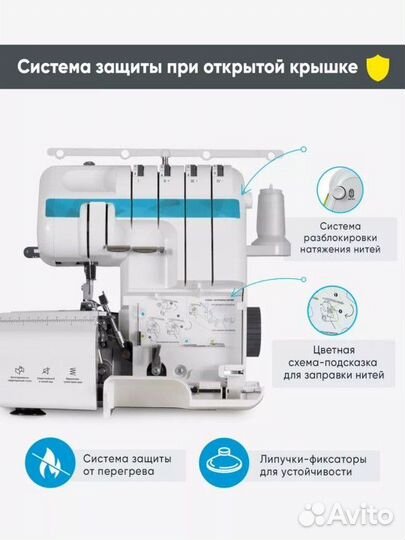 Оверлок Effektiv Triumphator 1800X-2-3-4 ниточный