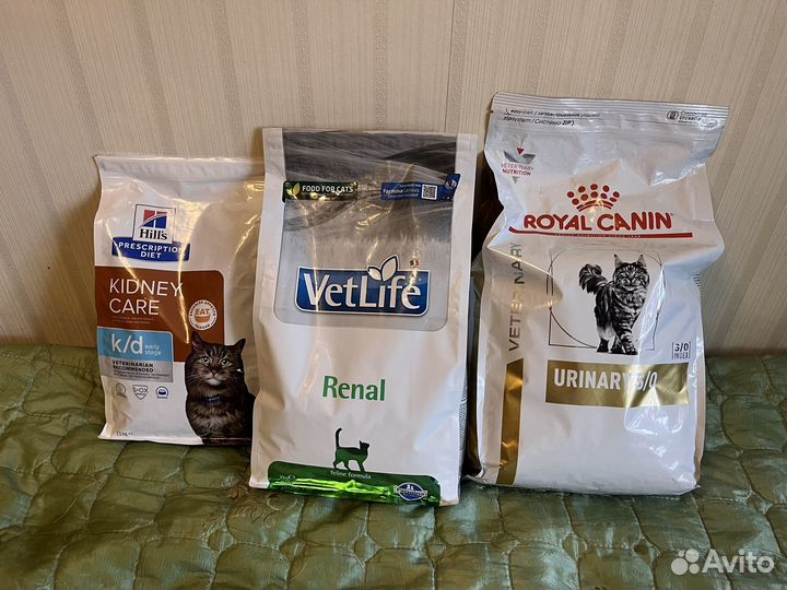 Корм для кошек renal и urinary