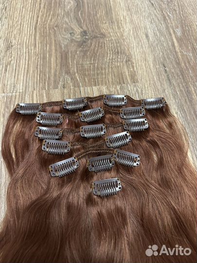 Волосы на заколках натуральные