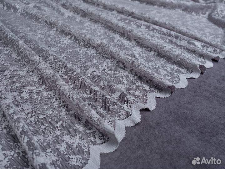 Тюль Да Винчи сетка мрамор