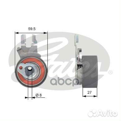 Натяжитель ремня грм 7784-21142 T43173 Gates