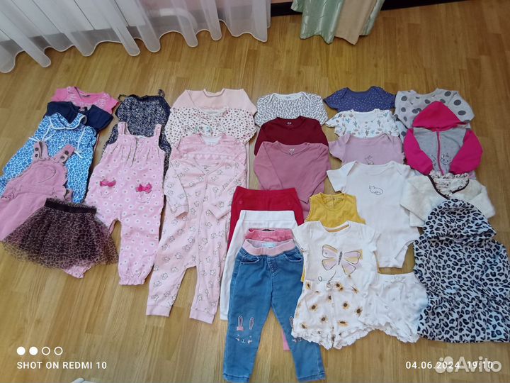 Одежда на девочку пакетом 80 86 размер