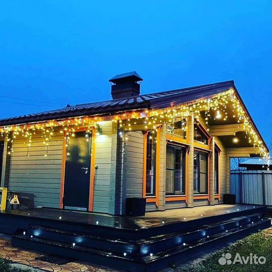 Гирлянда бахрома светодиодная