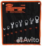 30228 Набор ключей комбинированных трещоточных 8шт