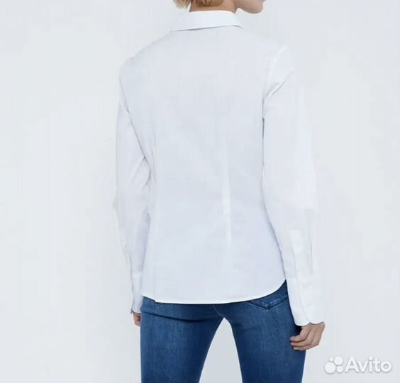 Блузка рубашка белая классическая Zarina