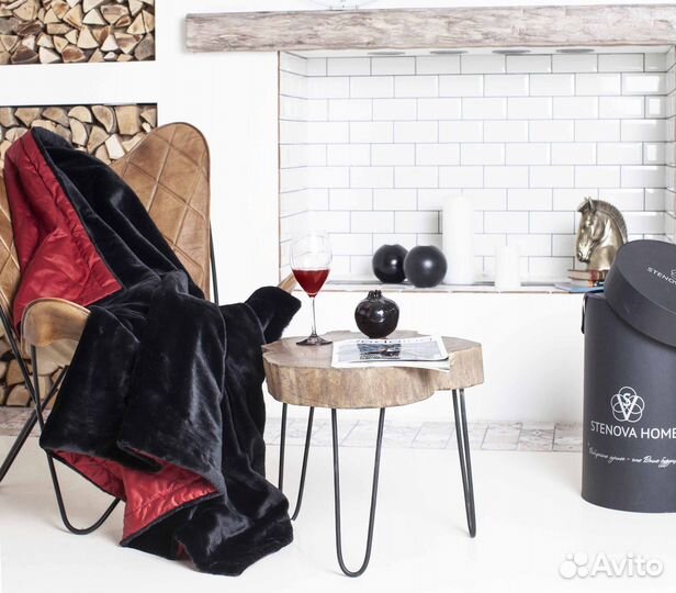 Плед меховой black ruby