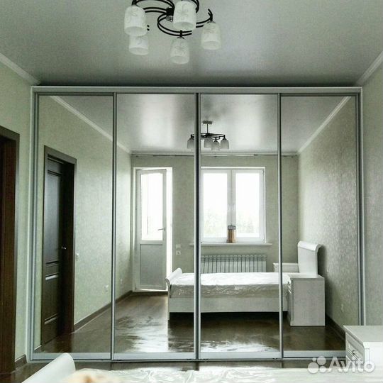 Раздвижные зеркальные двери шк-64