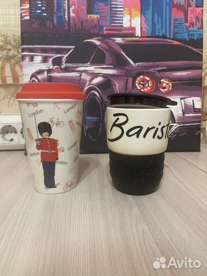 Кружки, термокружки, чайная пара, фужеры