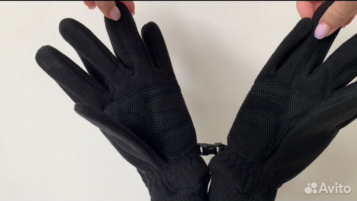 Новая красная шапка бини и перчатки TNF