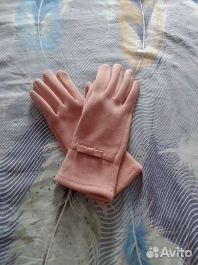Перчатки велюровые