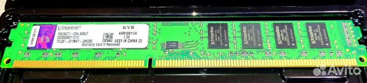 Оперативная память DDR3 Kingston 2 x 4 gb 1600 Mhz