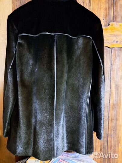 Пальто мужское кожаное