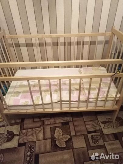 Кровать детская с ортопедический матрасиком