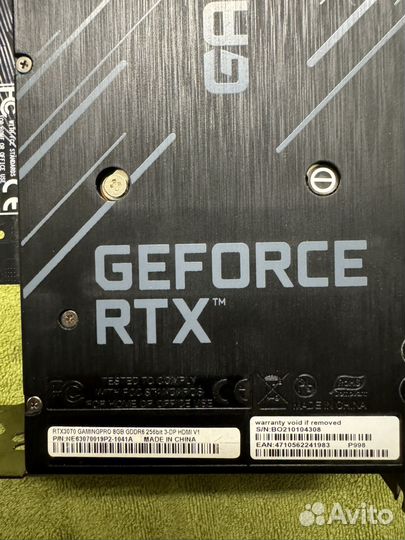 Видеокарта rtx 3070 gamimgpro 8gb