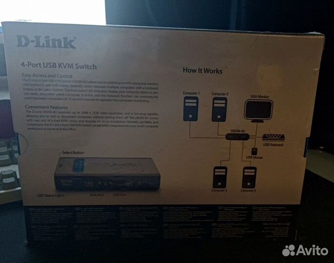 D-link 4-port USB KVM Switch