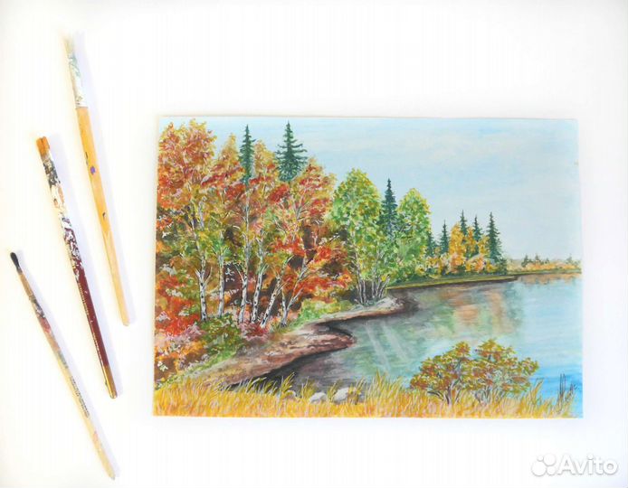 Картина акварель А4 