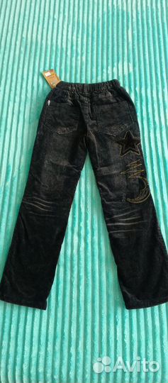 Вельветовые утепленные брюки р 122