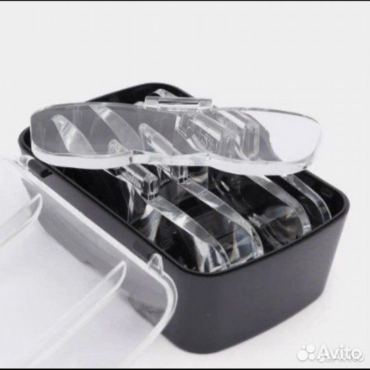 Бинокулярные очки лупа с подсветкой от 1х до 6х