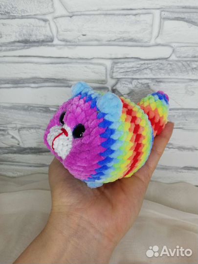 Вязаный кот крючком для детей.Игрушки ручной работ