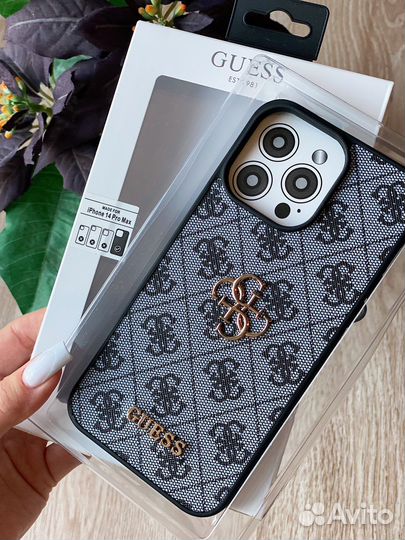 Фирменный чехол Guess, 14 pro Max