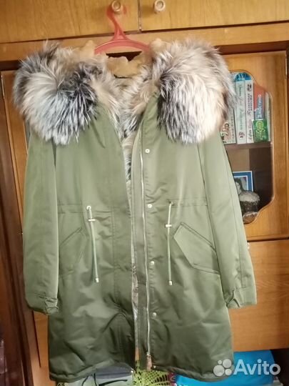 Парка женская с натуральным мехом