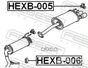 Подушка глушителя hexb-006 Febest