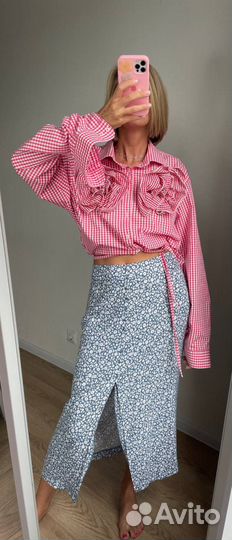 Рубашка с розами