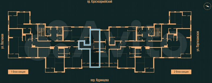 1-к. квартира, 45,9 м², 9/25 эт.