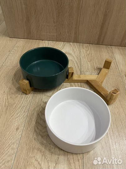 Миски для кошек керамические на подставке