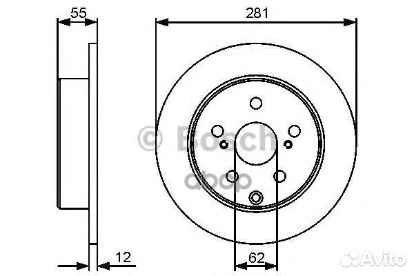 Диск тормозной задний 0986479419 Bosch