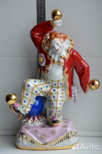 Статуэтка Клоун Цирк Вербилки Дулево