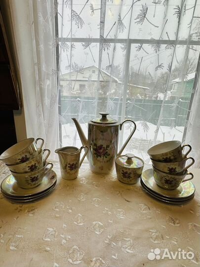Чайно кофейный сервиз ГДР, винтаж