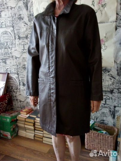 Кожаное пальто 48-50