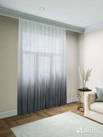 Тюль бамбук градиент 250*500