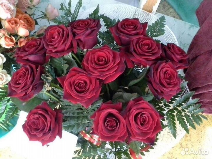 Цветы розы букет