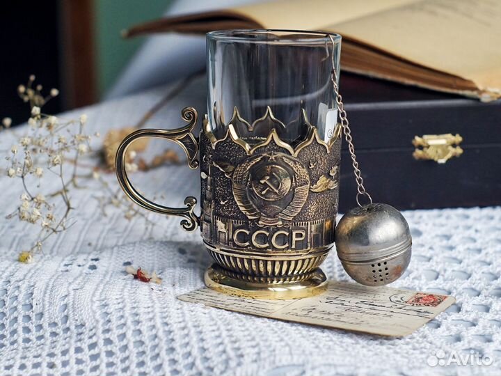 Бронза Подстаканник СССР +стакан