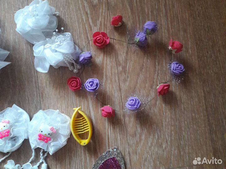 Резинки для волос, ободки, серьги, колье, заколки