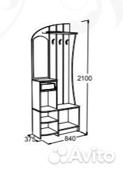 Прихожая с зеркалом/ Саша-19