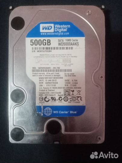 Жесткий диск WD blue 500 GB