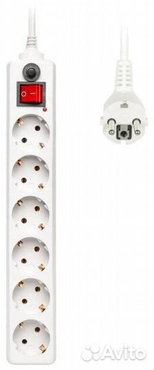 Сетевой фильтр Buro 600SH-3-W 3м (6 розеток) белый