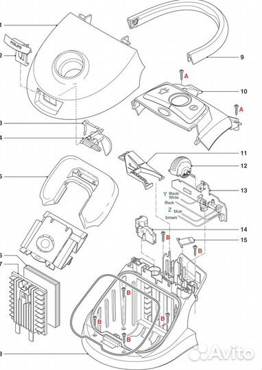 Пылесос Philips FC9150 / по запчастям