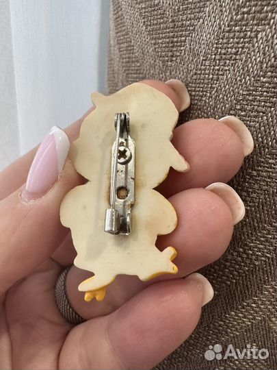 Винтажная брошь Пасхальный цыпленок, США