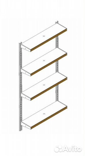 Стеллажи настенные и пристенные для торговли