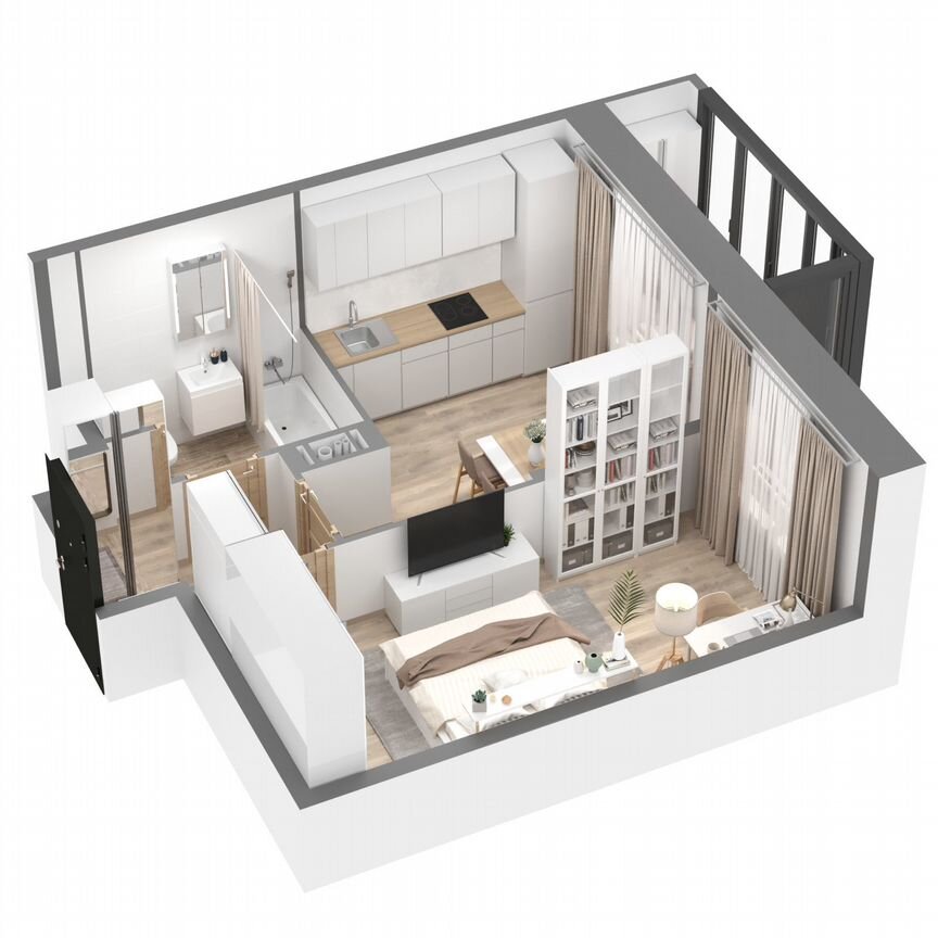 1-к. квартира, 37,5 м², 9/23 эт.